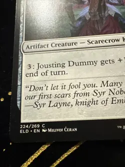 MTG Magic the Gathering Jousting Dummy (224/533) Throne of Eldraine LP - Image 2