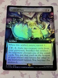 Coin of Fate Extended Art Foil - Commander: Final Fantasy MTG - Image 1