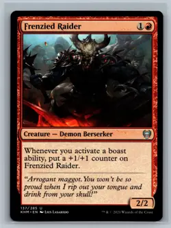 Magic The Gathering Kaldheim Frenzied Raider #137/285 MTG TCG CCG - Image 1