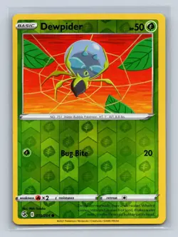 Dewpider #019/264 SWSH08: Fusion Strike Reverse Holo Pokemon LP - Image 1