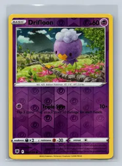 Drifloon #063/189 SWSH10: Astral Radiance Reverse Holo Pokemon MP - Image 1