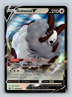 Dubwool V #SWSH049 SWSH: Sword & Shield Promo Cards Holo Pokemon MP - Image 1