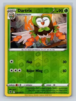 Dartrix #020/189 SWSH10: Astral Radiance Reverse Holo Pokemon LP - Image 1
