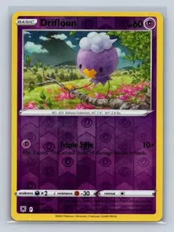 Drifloon #063/189 SWSH10: Astral Radiance Reverse Holo Pokemon LP - Image 1