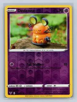 Dedenne #077/185 SWSH04: Vivid Voltage Reverse Holo Pokemon MP - Image 1
