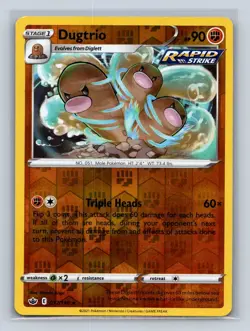 Dugtrio #077/198 SWSH06: Chilling Reign Reverse Holo Pokemon LP - Image 1