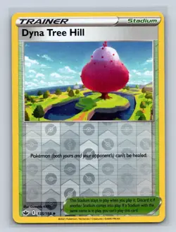 Dyna Tree Hill #135/198 SWSH06: Chilling Reign Reverse Holo Pokemon MP - Image 1