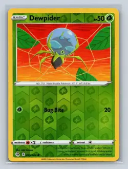 Dewpider #019/264 SWSH08: Fusion Strike Reverse Holo Pokemon LP - Image 1