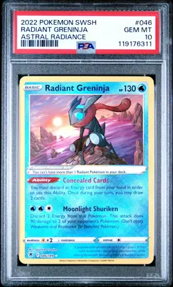 2022 POKEMON SWORD & SHIELD ASTRAL RADIANCE #046 RADIANT GRENINJA PSA 10 - Image 1