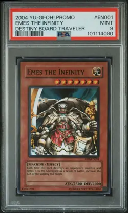 Yugioh Emes the Infinity DBT-EN001 Super Rare Destiny Board Traveler PSA 9 MINT - Image 1