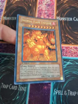 Yugioh Infernal Flame Emperor SD3-EN001 Ultra Rare 1st Edition Near Mint - Image 2