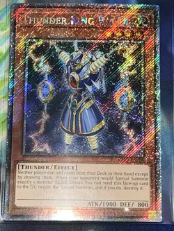 Yugioh! 1x Thunder King Rai-Oh RA03-EN206 Platinum Secret Rare 1st Ed NM - Image 1
