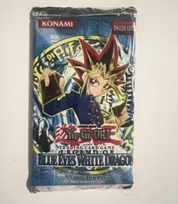 Yugioh! Legend of­ Blue Eyes White Dragon UNLIMITED Booster Pack 2002 SEALED 53334264396 - Image 1
