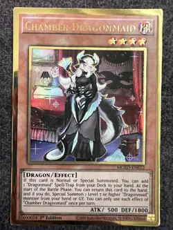 Yugioh Chamber Dragonmaid MGED-EN022 Gold Rare 1st Edition NM - Image 1