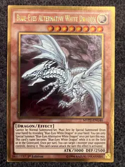 Yugioh Blue-Eyes Alternative White Dragon MVP1-ENG46 Gold Rare 1st Edition NM - Image 1