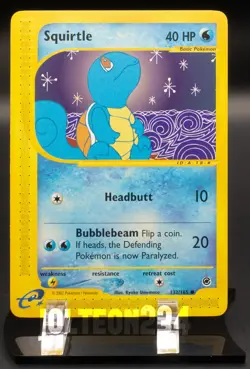 Pokemon TCG Card - Squirtle 132/165 Expedition Base Set Common - Image 1