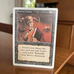 Demonic Tutor Revised Edition Regular Card MTG - Image 1