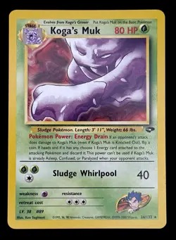 Pokemon Koga's Muk Card 26/132 Gym Challenge Non Holo Rare, Vintage TCG - Image 1