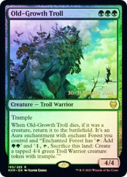 Old-Growth Troll - Foil - Prerelease Promo - Prerelease Cards - Near Mint - Image 1
