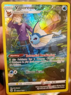 Vaporeon TG02/TG30 - Pokemon TCG - Brilliant Stars - Character Card - In Hand - Image 1
