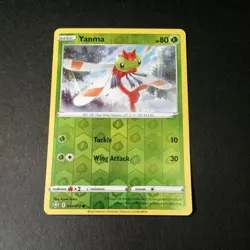 Pokemon Shining Fates Yanma Reverse Holo Common Card 001/072 NM - Image 1