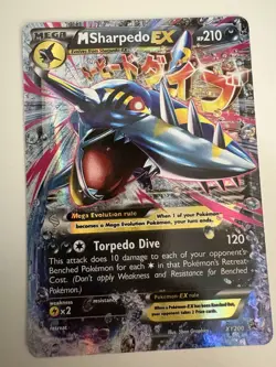Pokemon TCG Mega M Sharpedo EX Black Star Promo XY200 Holo Card - Image 1