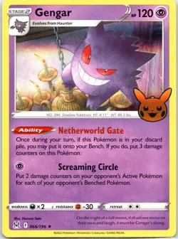 Pokemon Card Gengar Trick Or Trade Holo Rare 066/196 Near Mint NM - Image 1