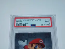 2022 PANINI SUPER MARIO - MARIO SILVER CARD #163 PSA 9 MINT HTF RARE IMPORT - Image 3