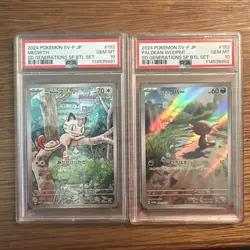 PSA 10 Meowth 192/SV-P Paldean Wooper 193/SV-P AR SEQUENTIAL Pokemon Cards JPN - Image 1