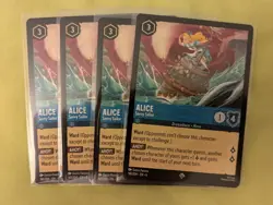 4x Alice Savvy Sailor Playset Azurite Sea 173/204 Disney Lorcana Card - Image 1