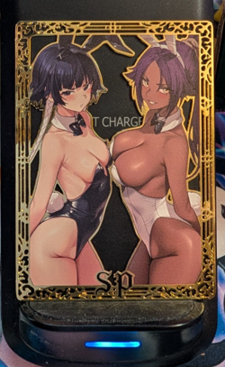 Yoruichi x Soifon Bleach #079/200 Waifu Premium Metal Card Anime - Image 1