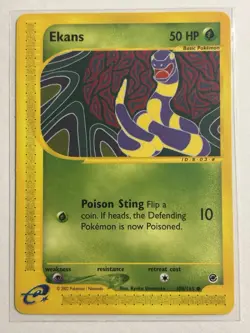 Ekans 108/165 - Expedition Non Holo Pokemon Card - Image 1