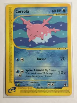 Corsola 102/165 - Expedition Non Holo Pokemon Card - Image 1