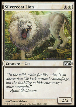 MTG: Silvercoat Lion - Core 2013 - Magic Card - Image 1