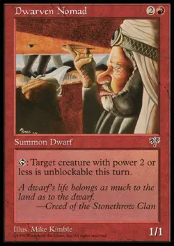 MTG: Dwarven Nomad - Mirage - Magic Card - Image 1