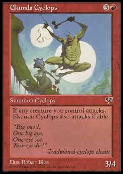 MTG: Ekundu Cyclops - Mirage - Magic Card - Image 1