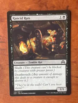 Rancid Rats MTG Magic the Gathering Card NM Near Mint SOI - Image 1