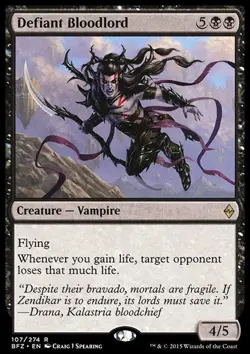 MTG: Defiant Bloodlord - Battle for Zendikar - Magic Card - Image 1