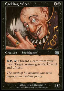 MTG: Cackling Witch - Mercadian Masques - Magic Card - Image 1