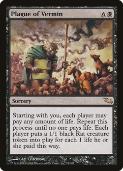 Magic The Gathering Shadowmoor Plague of Vermin UNPLAYED/MINT - Image 1