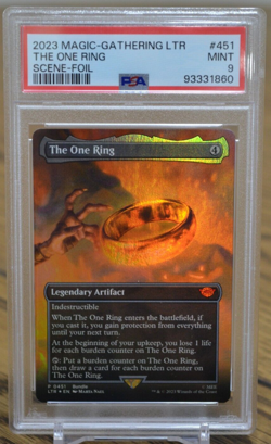 2023 Magic The Gathering MTG LOTR LTR One Ring Scene Foil #451 PSA 9 Mint - Image 1