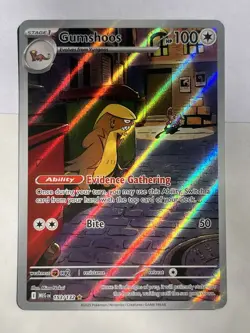 Gumshoos Illustrated Rare Pokemon TCG Card 153/132 Mega Evolution Series - Image 1