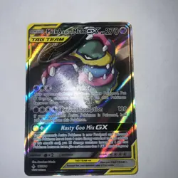 Pokemon TCG Muk & Alolan Muk GX 197/214 Full Art Ultra Rare Tag Team Sun & Moon - Image 1