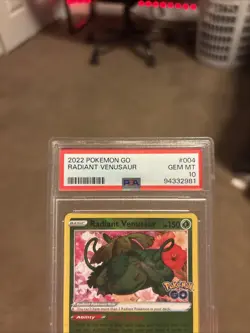 Pokemon TCG Radiant Venosaur 2022 Pokemon Go Gem MT PSA 10 004/078 - Image 3