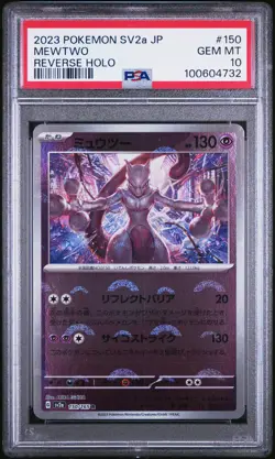 2023 POKEMON JPN SV2A-POKEMON 151 REVERSE HOLO #150 MEWTWO PSA 10 - Image 1