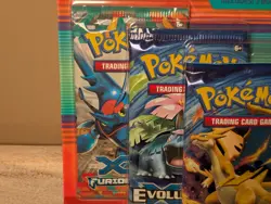 Pokemon 2016 XY 3 Pack Blister with Mega Blastoitse Pin (Two Evolutions Packs) - Image 5