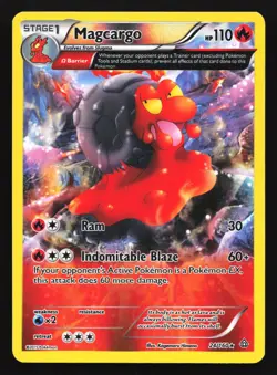 Pokemon Magcargo 24/160 Primal Clash Reverse Holo Rare LP - Image 1