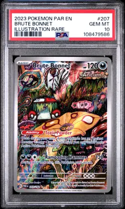 PSA 10 - 2023 POKEMON PAR EN-PARADOX RIFT ILLUSTRATION RARE #207 BRUTE BONNET. - Image 1