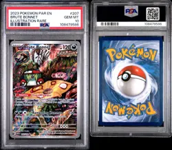 PSA 10 - 2023 POKEMON PAR EN-PARADOX RIFT ILLUSTRATION RARE #207 BRUTE BONNET. - Image 2