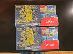 (2 BOXES) Pokemon Surging Sparks ETB + Booster Bundle Costco 2-pack - SEALED! - Image 1